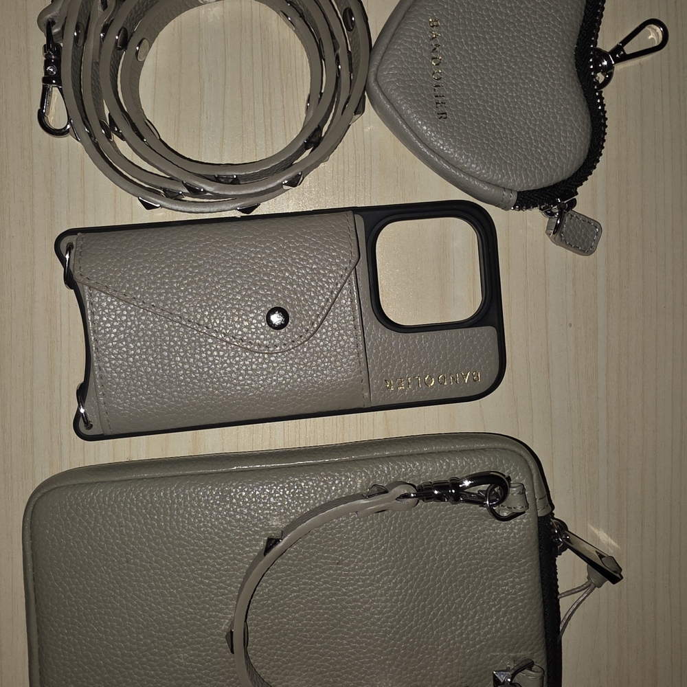 Bandolier Gray Crossbody Phone Case Set - Picture 4 of 7